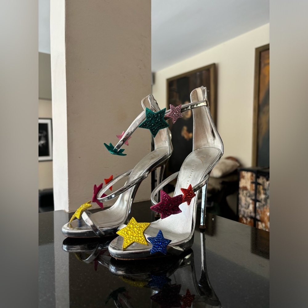 Giuseppe Zanotti Silver Star Heels Color